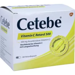 CETEBE Kapsułki opóźniające witaminę C 500 mg, 180 szt