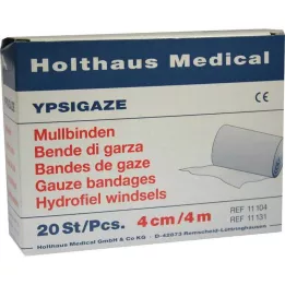YPSIGAZE Bandaż gazowy 4 cm x 4 m, 20 szt