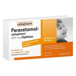 PARACETAMOL-ratiopharm 250 mg czopki, 10 szt