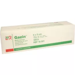 GAZIN Gaza komp. 5x5 cm niejałowa 12-krotna operacja, 100 szt