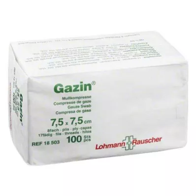 GAZIN Gaza komp. 7,5x7,5 cm niejałowa 8-drożna, 100 szt GAZIN Gaza komp. 7,5x7,5 cm niejałowa 8-drożna, 100 szt