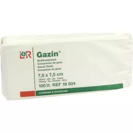 GAZIN Gaza komp. 7,5x7,5 cm niejałowa 12-krotna operacja, 100 szt