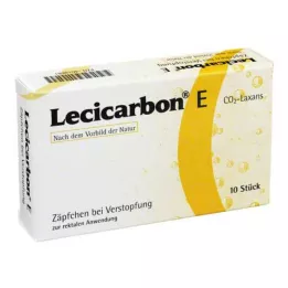 LECICARBON E CO2 Laxans czopki dla dorosłych, 10 szt