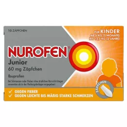 NUROFEN Junior 60 mg czopki, 10 szt