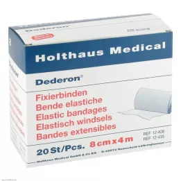 DEDERON Bandaże mocujące 8 cm x 4 m, 20 szt