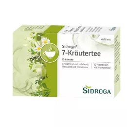 SIDROGA Torebki filtrujące do herbaty 7-ziołowej Wellness, 20 x 2,0 g