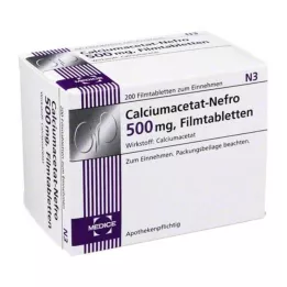 CALCIUMACETAT NEFRO 500 mg tabletki powlekane, 200 szt