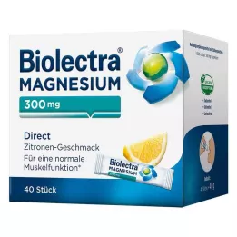 BIOLECTRA Magnez 300 mg bezpośrednie cytrynowe patyczki, 40 szt