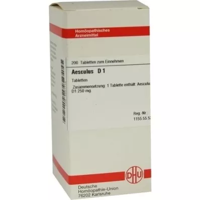 AESCULUS D 1 TABLETY, 200 szt AESCULUS D 1 TABLETY, 200 szt