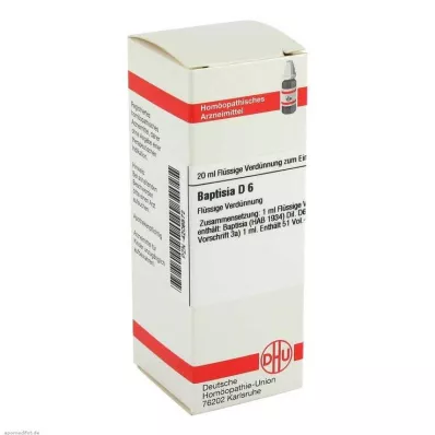 BAPTISIA D 6 Rozcieńczenie, 20 ml BAPTISIA D 6 Rozcieńczenie, 20 ml