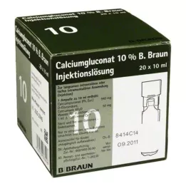 CALCIUMGLUCONAT 10% MPC Roztwór do wstrzykiwań, 20X10 ml