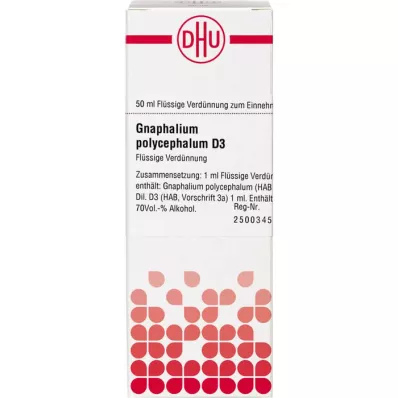 GNAPHALIUM POLYCEPHALUM D 3 Rozcieńczenie, 50 ml GNAPHALIUM POLYCEPHALUM D 3 Rozcieńczenie, 50 ml