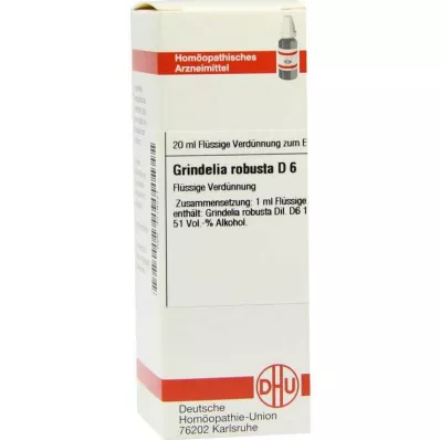 GRINDELIA ROBUSTA D 6 Rozcieńczenie, 20 ml GRINDELIA ROBUSTA D 6 Rozcieńczenie, 20 ml