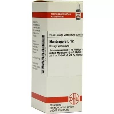 MANDRAGORA D 12 Rozcieńczenie, 20 ml MANDRAGORA D 12 Rozcieńczenie, 20 ml