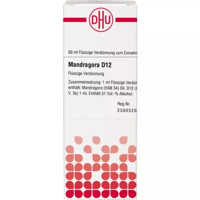 MANDRAGORA D 12 Rozcieńczenie, 50 ml MANDRAGORA D 12 Rozcieńczenie, 50 ml
