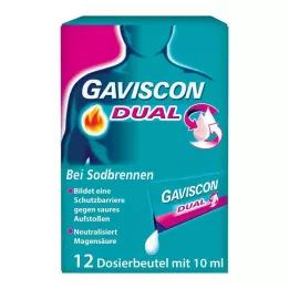 GAVISCON Podwójna zawiesina 500 mg/213 mg/325 mg w saszetce, 12 x 10 ml