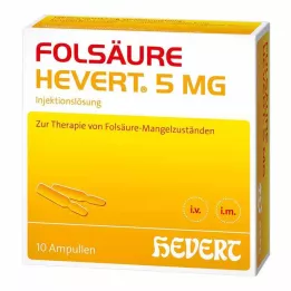 FOLSÄURE HEVERT 5 mg ampuli, 10 godzin