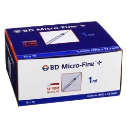 BD MICRO-FINE+ Strzykawka insulinowa 1 ml U100 12,7 mm, 100X1 ml