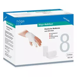 HÖGA-MUBILAST Bandaż mocujący 8 cm x 4 m z celofanem, 1 szt