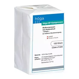 HÖGA-KOMPRESSEN OP 7,5 x 7,5 cm Untertil 8 -Fold, 100 szt