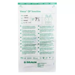VASCO OP Rękawice Sensitive sterylne bezpudrowe rozmiar 7,5, 2 szt