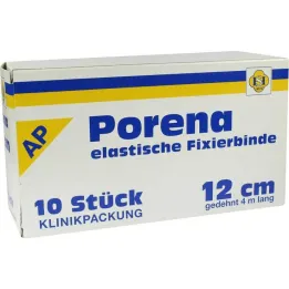 Bandaż elastyczny z gazy Porena 12cm bez celofanu, biały, 10 szt