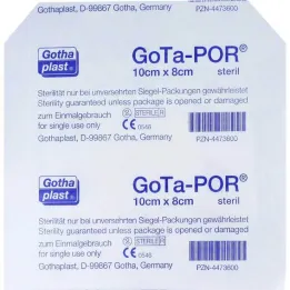 Gota-Por plaster na rany sterylny 80x100 mm, 1 szt
