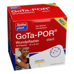 Gota-Por plaster na rany sterylny 80x100 mm, 50 sztuk