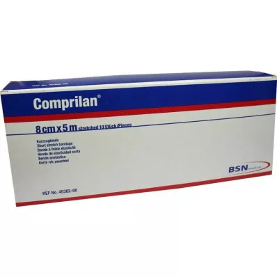 COMPRILAN bandaż elastyczny 8 cm x 5 m, 10 szt COMPRILAN bandaż elastyczny 8 cm x 5 m, 10 szt