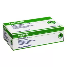 LEUKOSILK 2,5 cmx9,2 m, 12 szt