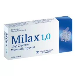 MILAX 1,0 czopki, 10 szt