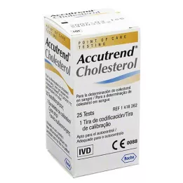 ACCUTREND Paski testowe do pomiaru cholesterolu, 25 szt