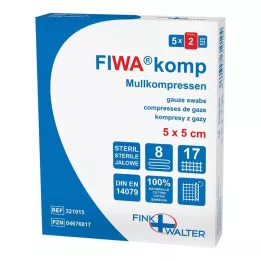 MULLKOMPRESSEN 5x5 cm sterylne 8-drożne, 5X2 szt