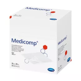 MEDICOMP Kompozyt włókninowy niesterylny 10x10 cm 4-warstwowy, 100 szt