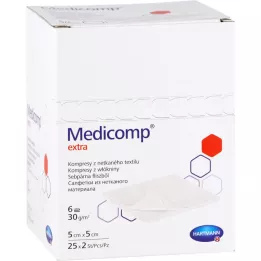 MediComp Dodatkowe kompresy 5x5 cm sterylne, 25x2 szt