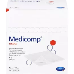 MediComp Dodatkowe kompresy 10x10 cm sterylne, 25x2 szt