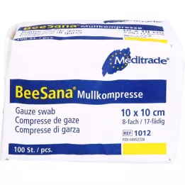 MULLKOMPRESSEN 10x10 cm niesterylne 8-warstwowe, 100 szt