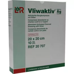 VLIWAKTIV AG Węgiel aktywny ssący z dodatkiem srebra 20x20 cm, 10 szt