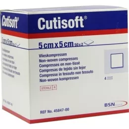 CUTISOFT VLIES Compress 5x5 cm sterylny, 50x2 szt