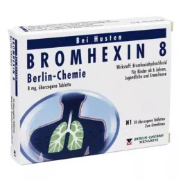 BROMHEXIN 8 tabletek powlekanych Berlin Chemie, 20 szt
