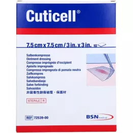 CUTICELL Kompresy maściowe 7,5x7,5 cm, 10 szt