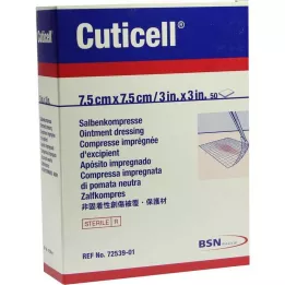 CUTICELL Kompresy maściowe 7,5x7,5 cm, 50 szt