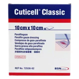 CUTICELL Gaza opatrunkowa klasyczna 10x10 cm, 10 szt