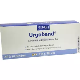 URGOBAND Bandaż elastyczny krótki 10 cm x 5 m, 10 szt