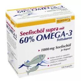 SEEFISCHÖL Supra z 60% tłuszczów Omega-3, kapsułki miękkie, 100 szt