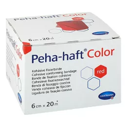 PEHA-HAFT Bandaż naprawy kolorów 6 cmx20 m czerwony, 1 szt