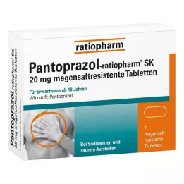 PANTOPRAZOL-ratiopharm SK 20 mg tabletki dojelitowe, 7 szt