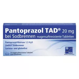 PANTOPRAZOL TAD 20 mg na zgagę. tabletki dojelitowe 14 szt