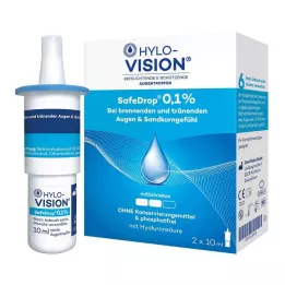 HYLO-VISION Krople do oczu SafeDrop 0,1%, 2X10 ml