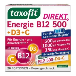 Taxofit Energy B12 500 + D3 + C Direct Granulat, 20 szt